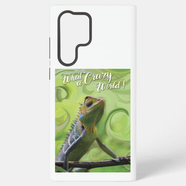 What a Crazy World - A special Lizard Samsung Galaxy S22 Ultra Case (Back)