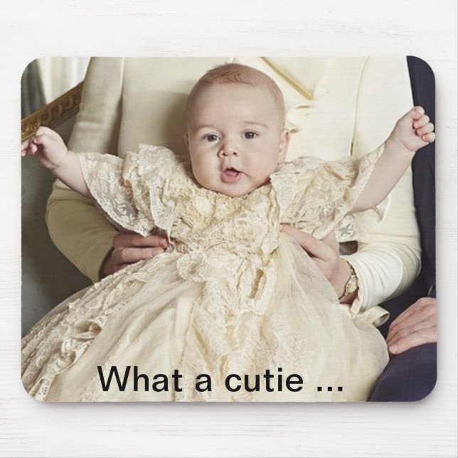 What a cutie Christening Mousepad (Front)