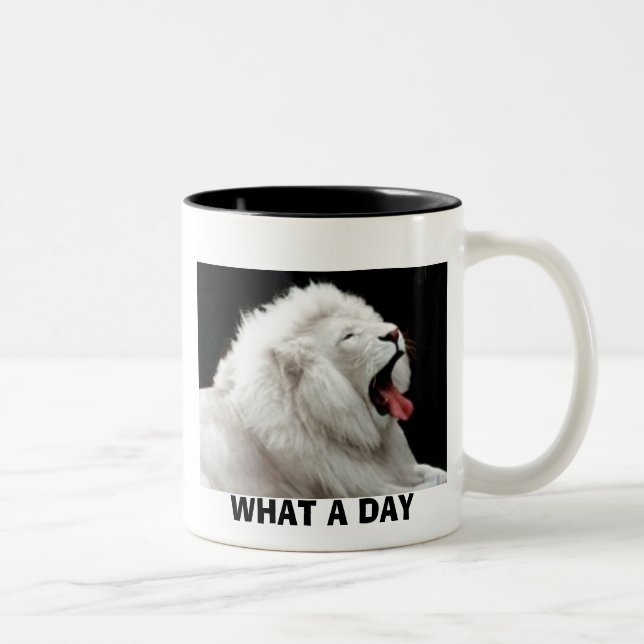 WHAT A DAY Two-Tone COFFEE MUG (Right)