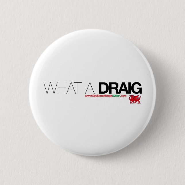What a Draig... 6 Cm Round Badge (Front)