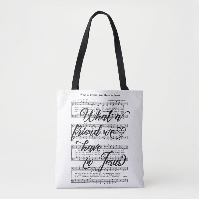 What a Friend We have in Jesus, Hymn Tote Bag (Front)