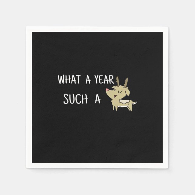 What A Fun Deer Moment Retro Style  Napkin (Front)