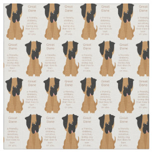 What a Great Dane is Fun Dog Quote Fabric