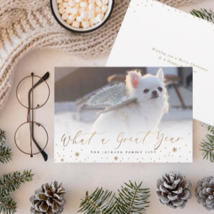 What a Great Year Modern Photo Holiday Card