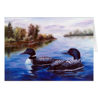 What A Pair Loon Blank Card