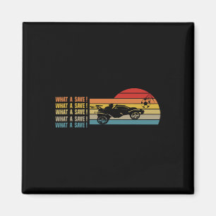 What A Rescue Vintage Retro Rocket Footll Car Leag Magnet