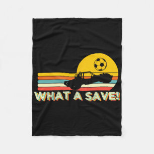 What A Retro Rocket Soccer Car League Fleece Blanket