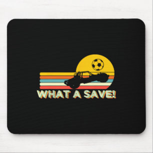 What A Retro Rocket Soccer Car League Mouse Mat