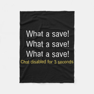What A Save! Funny Car Soccer Gamer Meme Fleece Blanket