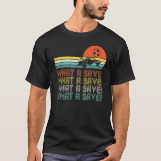 What A Save Vintage Retro Rocket Soccer Car League T-Shirt