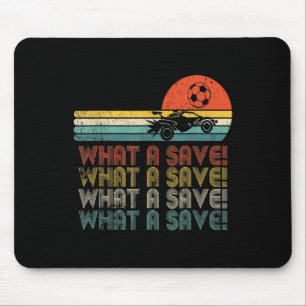 What A Save Vintage Retro Rocket Soccer Car Mouse Mat
