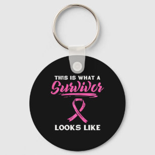 What A Survivor Looks Like Breast Cancer Awareness Key Ring
