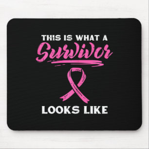 What A Survivor Looks Like Breast Cancer Awareness Mouse Mat