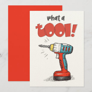 What a Tool!   Bold and Funny Father's Day Gift Invitation