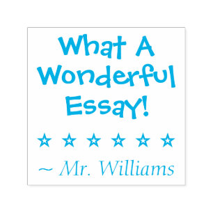 "What A Wonderful Essay!" Feedback Rubber Stamp