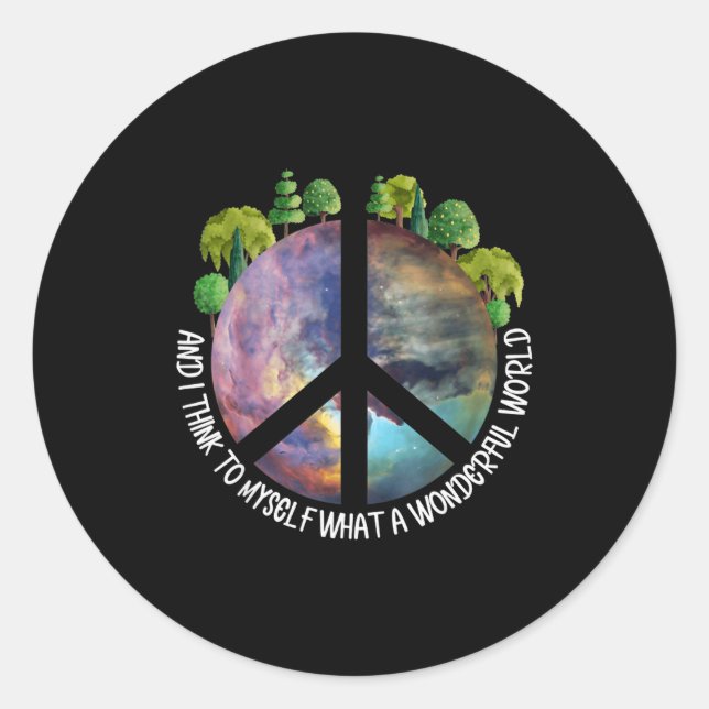 What A Wonderful World  Classic Round Sticker (Front)