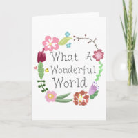 What A Wonderful World - Floral Wreath