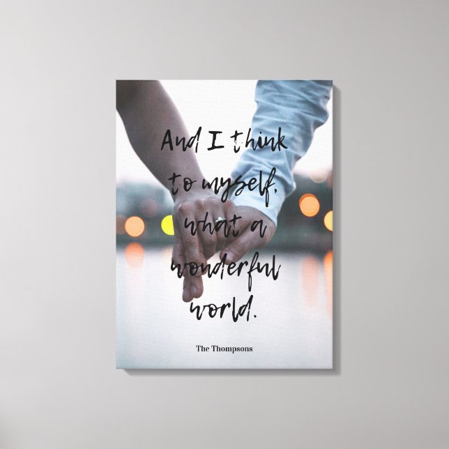 What a Wonderful World Photo Canvas Print (Front)