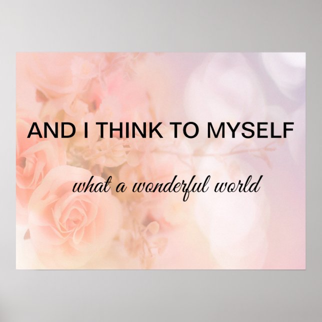 What a wonderful world poster (Front)