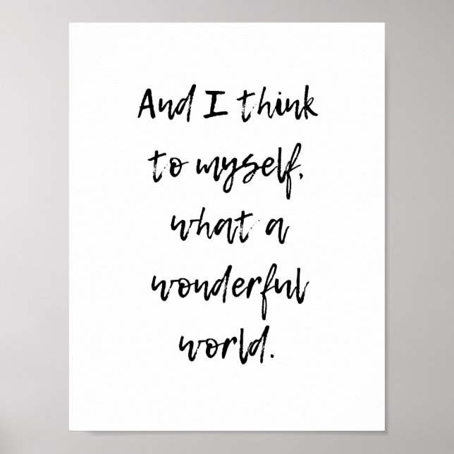 What a Wonderful World Poster (Front)