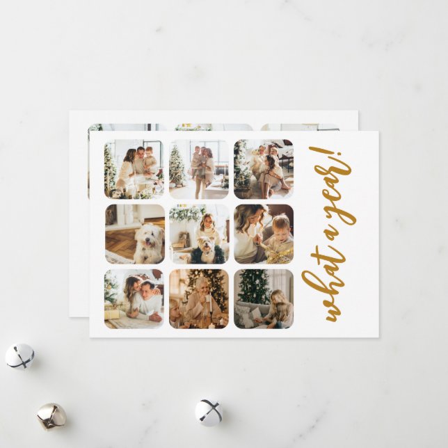 What a Year 12 Photo and Text Personalised Holiday Card (Front/Back In Situ)