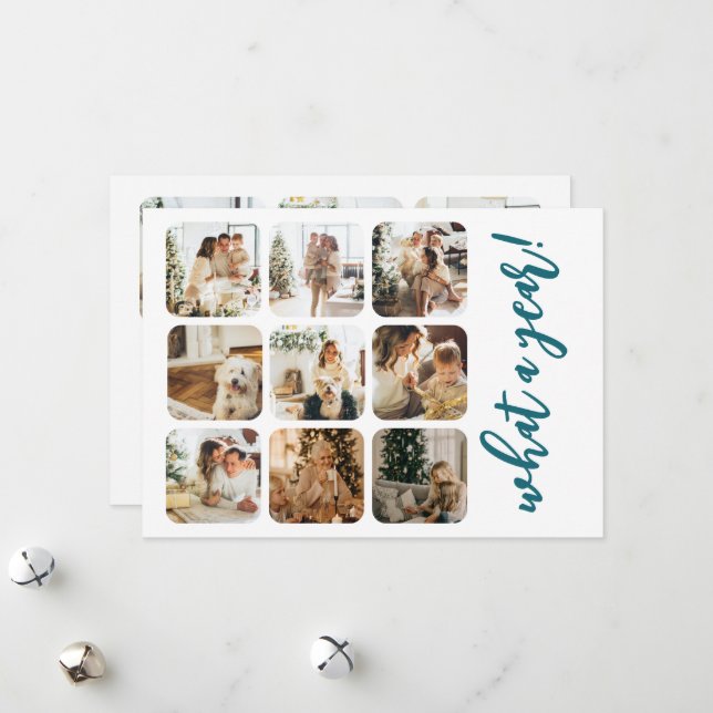 What a Year 12 Photo and Text Personalised Holiday Card (Front/Back In Situ)