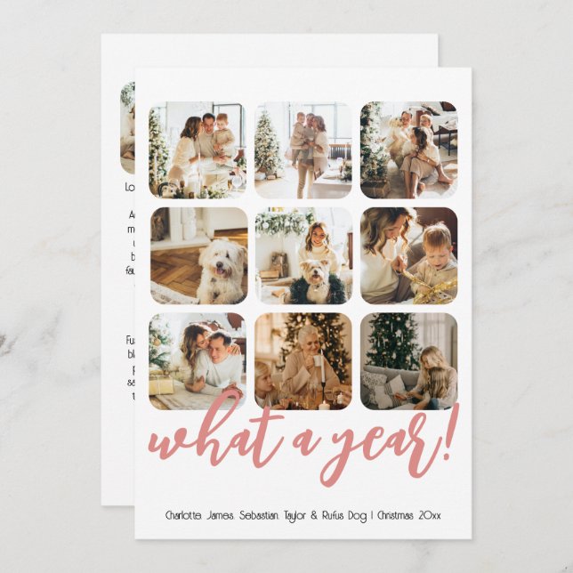 What a Year 12 Photo and Text Personalised Holiday Card (Front/Back)