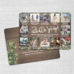 What a Year! 12 Photo Christmas Greenery & Lights Holiday Card<br><div class="desc">What a year to remember! Send stylish joyful greetings and share 12 of your favourite pictures with a custom 5x7 photo collage holiday card. (IMAGE PLACEMENT TIP: An easy way to centre a photo exactly how you want is to crop it before uploading to the Zazzle website.) Text on this...</div>