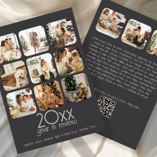 What a Year 12 Photo Text QR Code Personalised Holiday Card