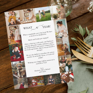 What A Year 14th Photo Collage Merry Christmas Holiday Card