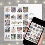 What a Year 18 Photo Collage & Captions Gold White Holiday Card<br><div class="desc">What a year to remember! Send stylish joyful greetings and share 18 of your favourite pictures with a custom 5x7 photo collage holiday card. (IMAGE PLACEMENT TIP: An easy way to centre a photo exactly how you want is to crop it before uploading to the Zazzle website.) Text on this...</div>