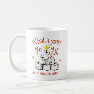 What A Year 2020 Funny Toilet Paper Christmas Tree Coffee Mug