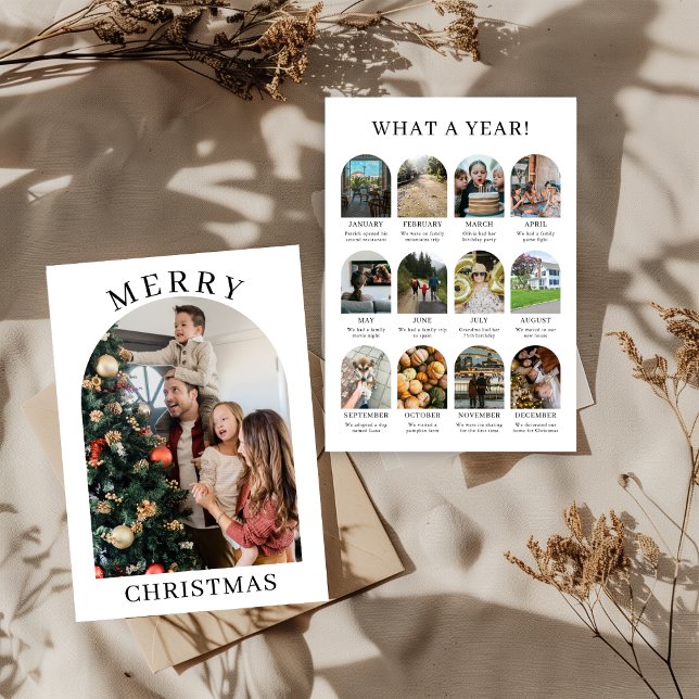 What A Year Card Photo Collage Christmas Card (Creator Uploaded)