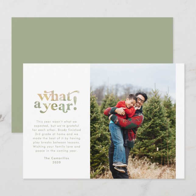 What a Year Challenging Year Holiday Card (Front/Back)