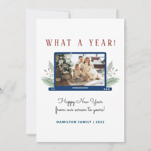 What A Year! Chic Covid New Year Photo Holiday