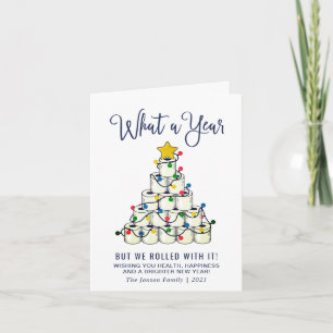 What a year Christmas Greeting Holiday Card