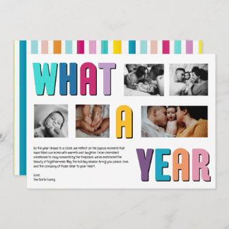 What a Year Colourful Memories Holiday Photo Card