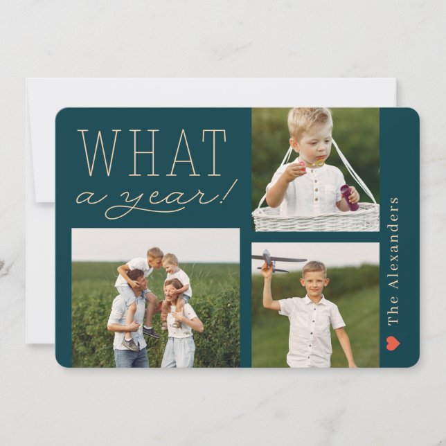 What A Year Holiday Photo Card (Front)