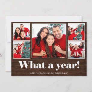 What a Year   Holiday Rustic Photo Grid