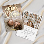 What a year Merry & Bright Multi Photo Christmas Foil Holiday Card<br><div class="desc">Cherish the Moments: Merry & Bright Christmas Card with Real Gold Foil and Year in Review Embrace the spirit of the season and celebrate your cherished memories with our Personalised Christmas Card, a stunning embodiment of modern elegance. The front features your treasured family photo, adorned with the bold and shimmering...</div>
