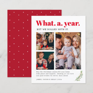 What a Year Merry Christmas Photo Card