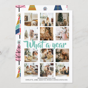 What a Year Photo Christmas Personalised Holiday Card