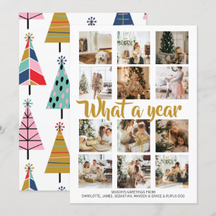What a Year Photo Christmas Personalised Holiday Card