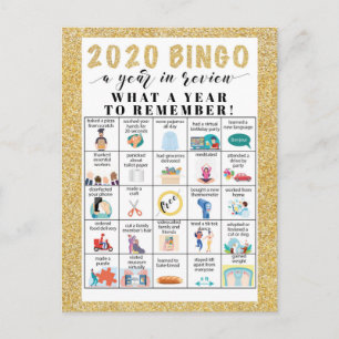 What a year quarantine activities Holiday Postcard