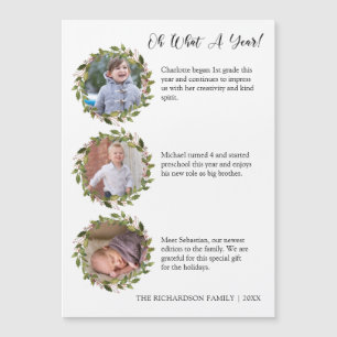 What a Year Review Photo Collage Holiday Card