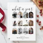 What a Year Script Arch Photo Collage Christmas Holiday Card<br><div class="desc">What a Year Script Arch Photo Collage Christmas Holiday Card.</div>