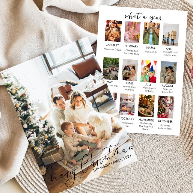 What a year Simple photo collage Christmas card (Creator Uploaded)
