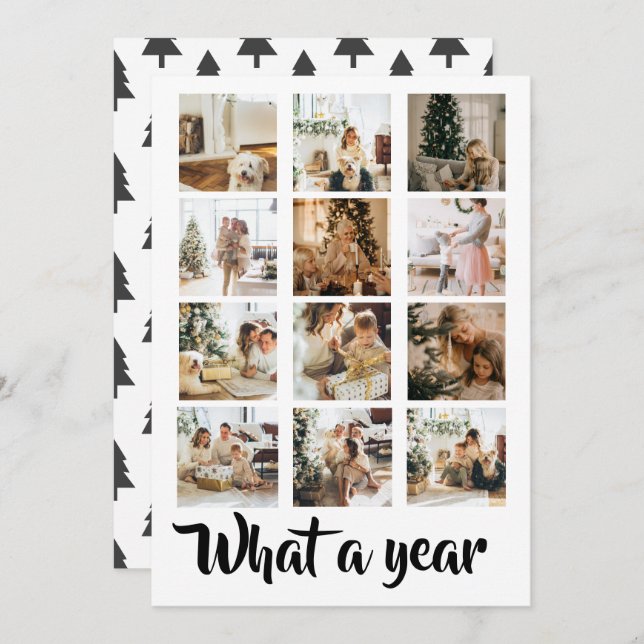 What a Year What Fun Photo Christmas Personalised Holiday Card (Front/Back)