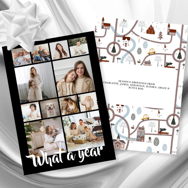 What a Year What Fun Photo Christmas Personalised Holiday Card (What a Year What Fun Photo Christmas Personalized Holiday Card by Ricaso. Add 12 photographs
)