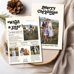 What a Year Year in Review Photo Collage Holiday Card